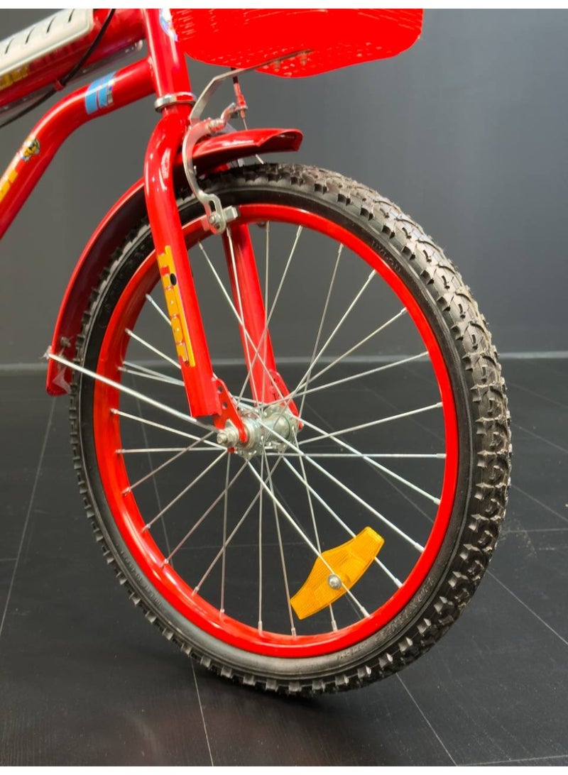 تايجر دراجة أطفال تايجر 20 بوصة مع سلة أمامية وكرسي خلفي – مناسبة للأعمار 6 إلى 10 سنوات - Image 4